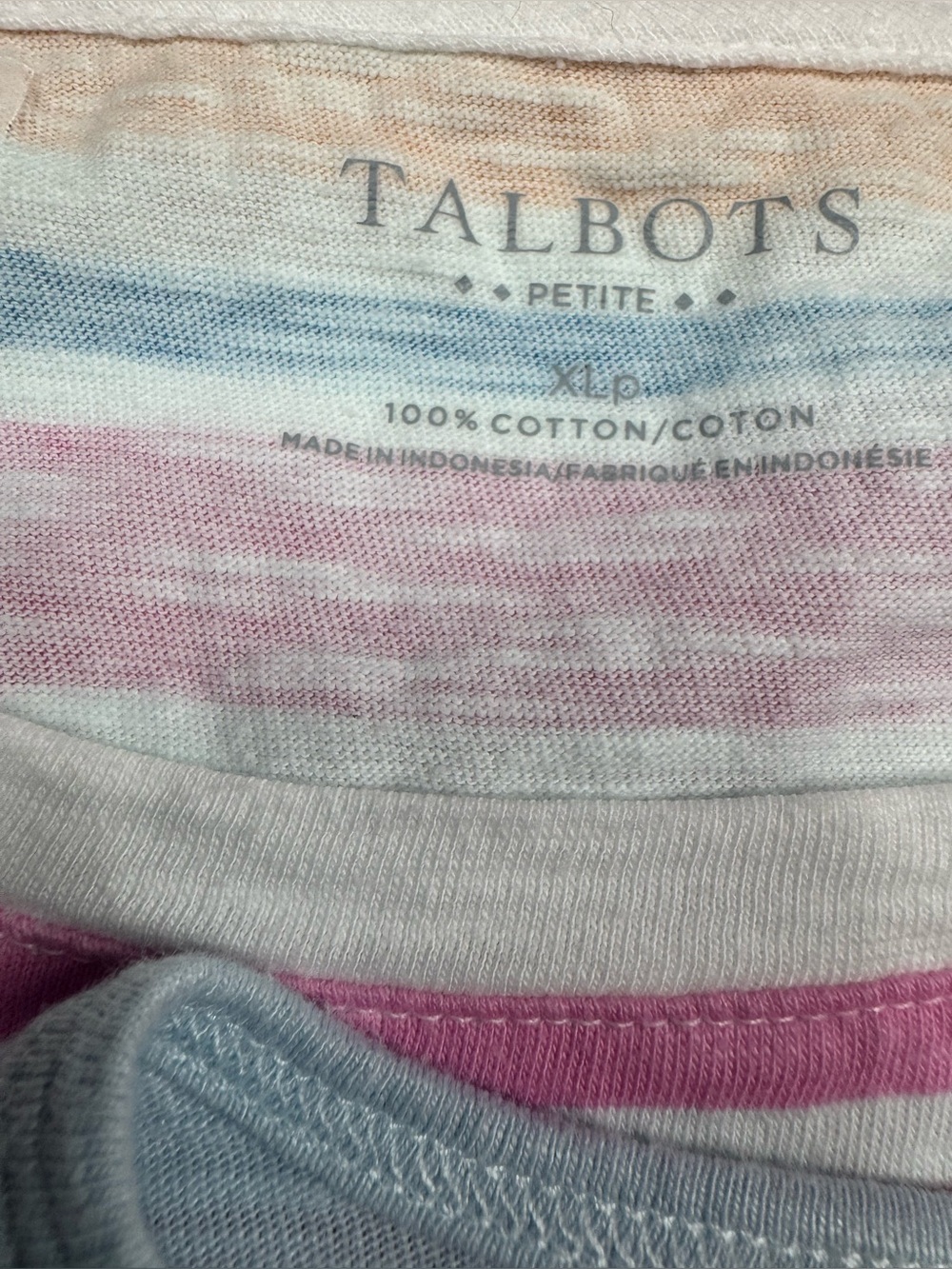 Talbots Pair of 2 Short Sleeve Tee Shirts Womens XL Petite - Picture 4 of 11